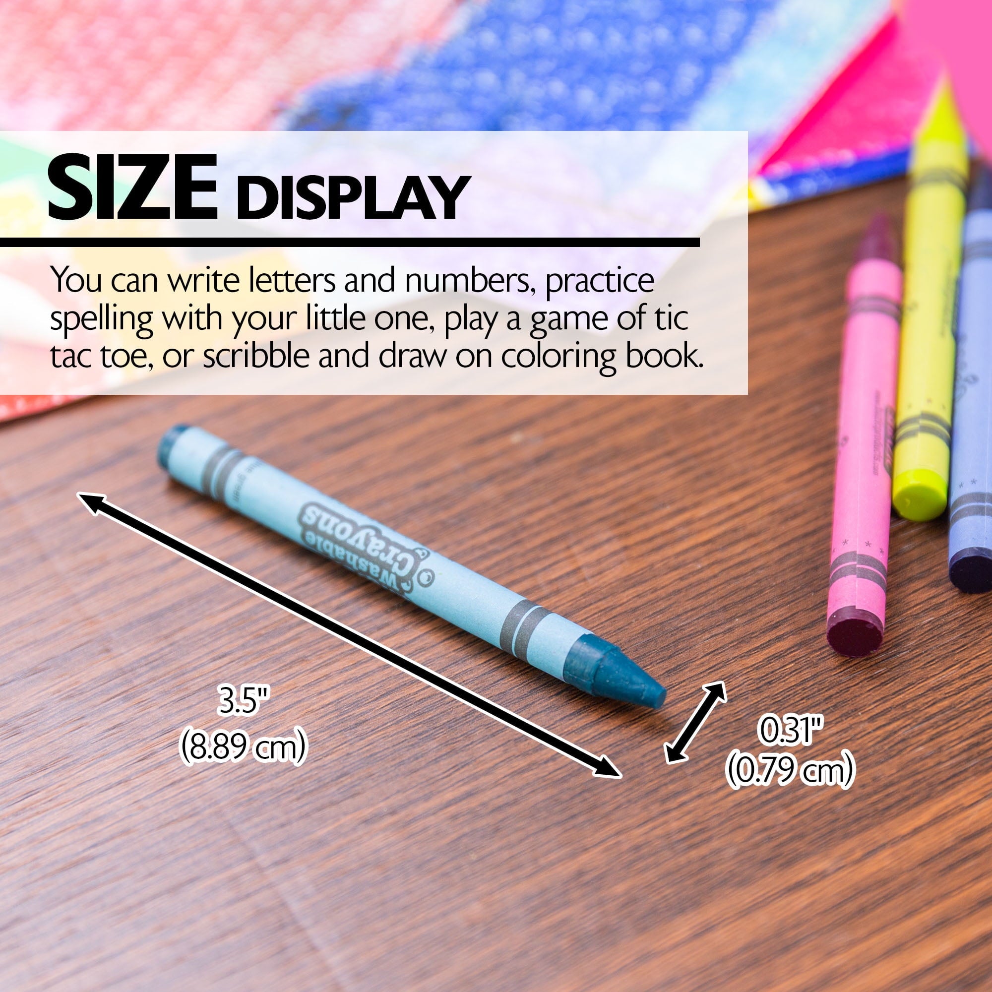 BAZIC 24 Color Washable Premium Crayons [2530]