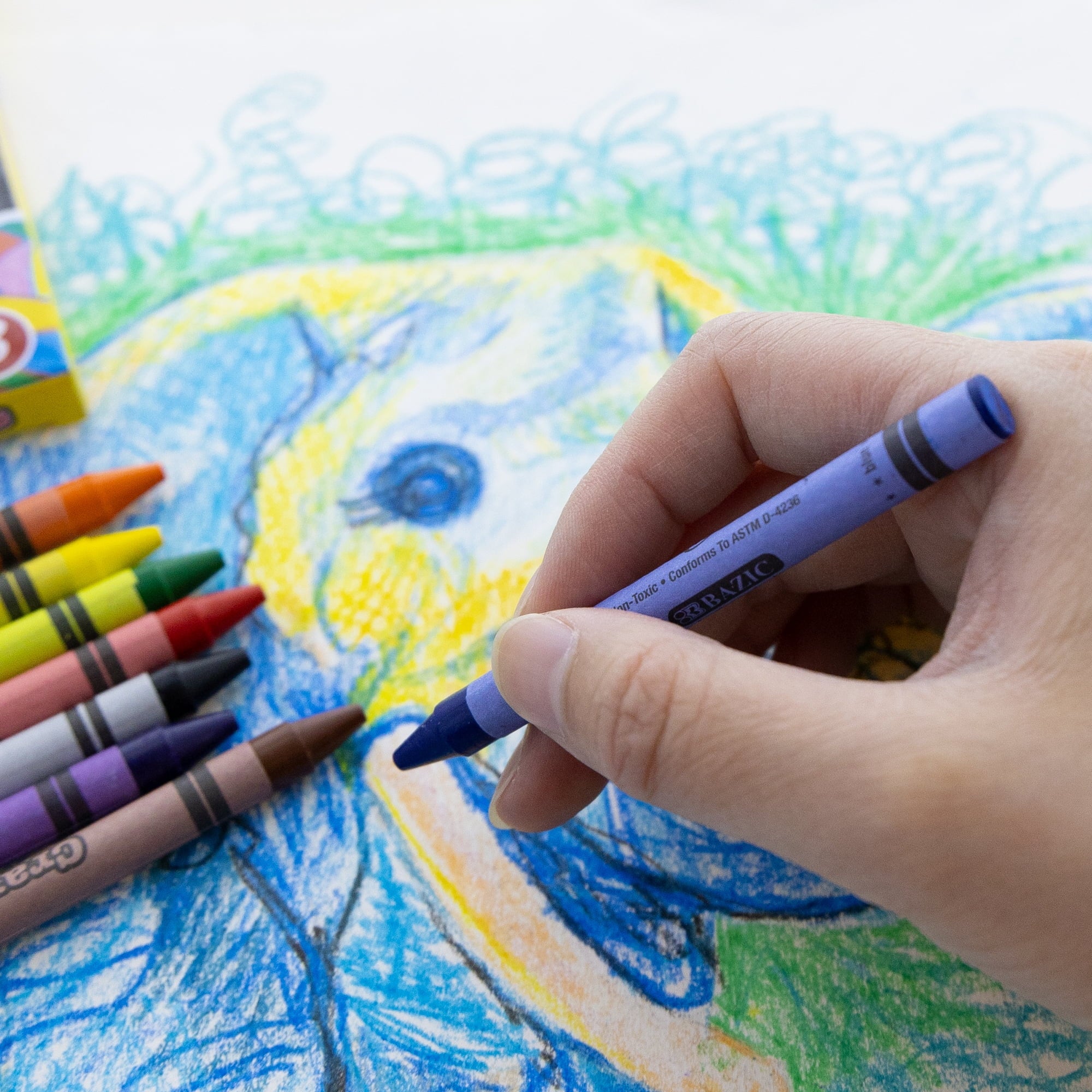 BAZIC 8 Color Premium Crayons [2516]