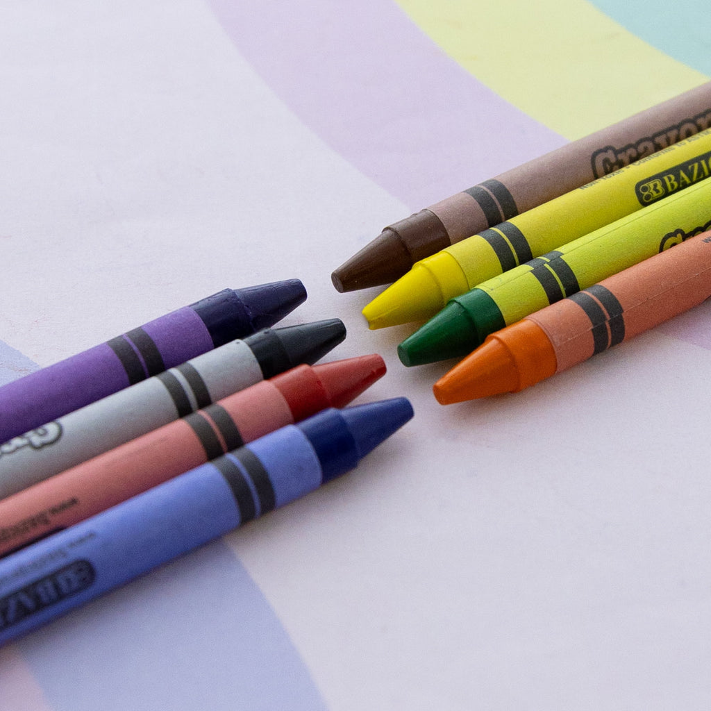 BAZIC 8 Color Premium Crayons [2516]