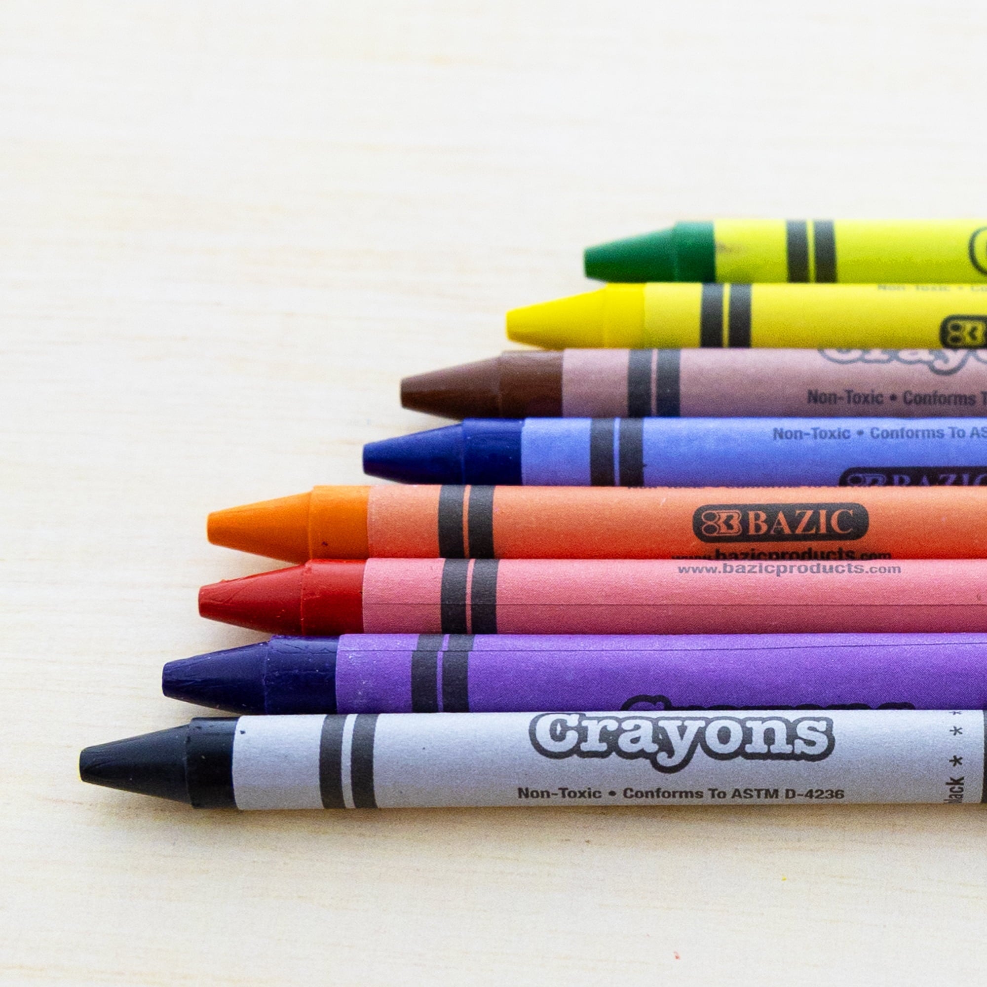 BAZIC 8 Color Premium Crayons [2516]