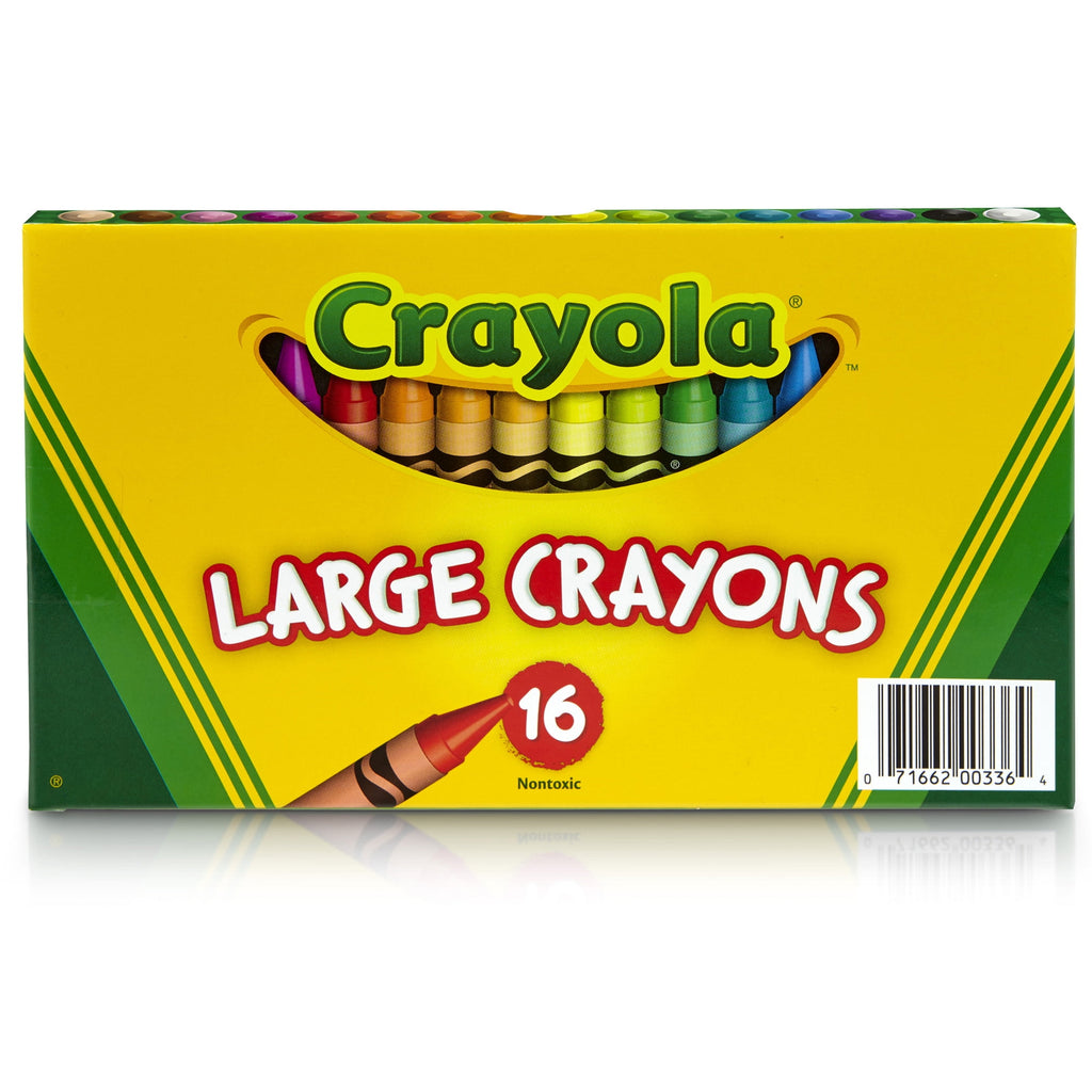 Crayola Large Crayons, Classic Colors, 16 Per Pack, 6 Packs