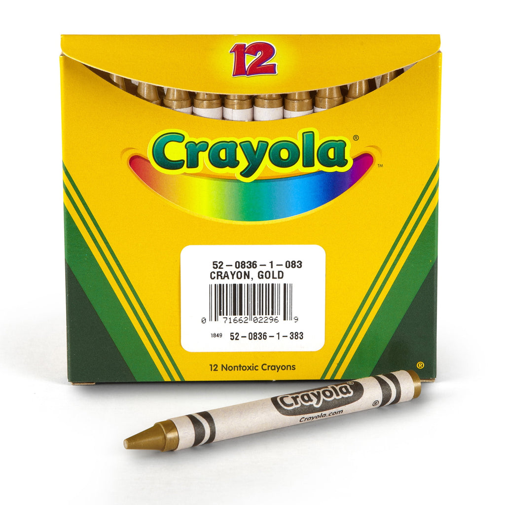 Crayola Bulk Crayons, Regular Size, Gold, 12 Per Pack, 6 Packs