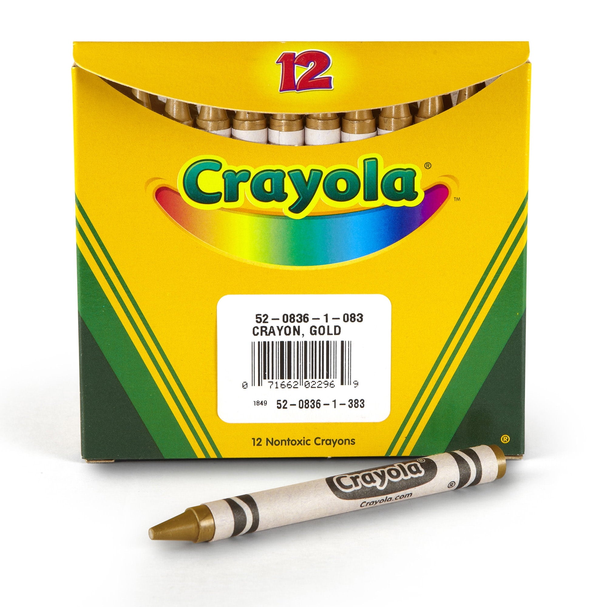 Crayola Bulk Crayons, Regular Size, Gold, 12 Per Pack, 6 Packs