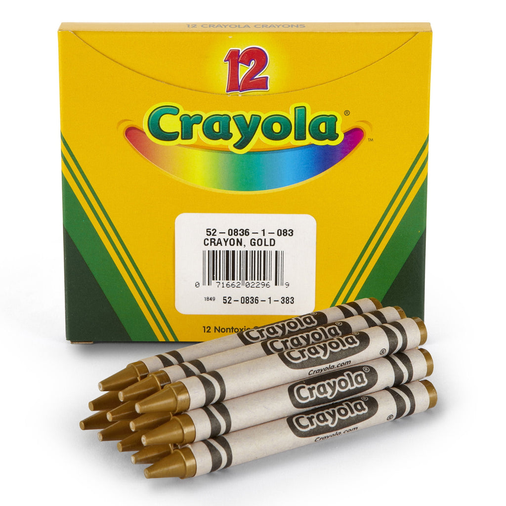 Crayola Bulk Crayons, Regular Size, Gold, 12 Per Pack, 6 Packs