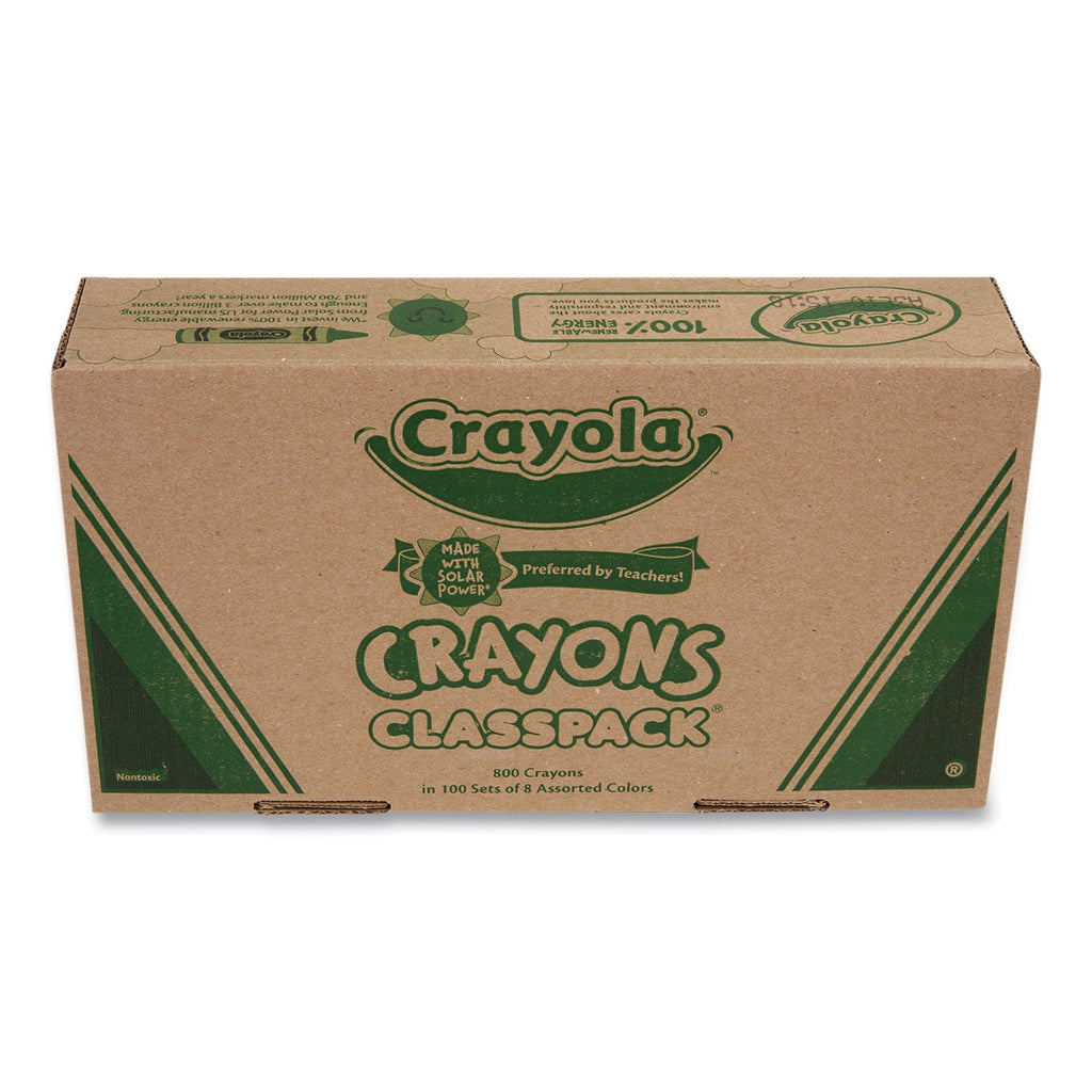 Classpack Regular Crayons, 8 Colors, 800/box
