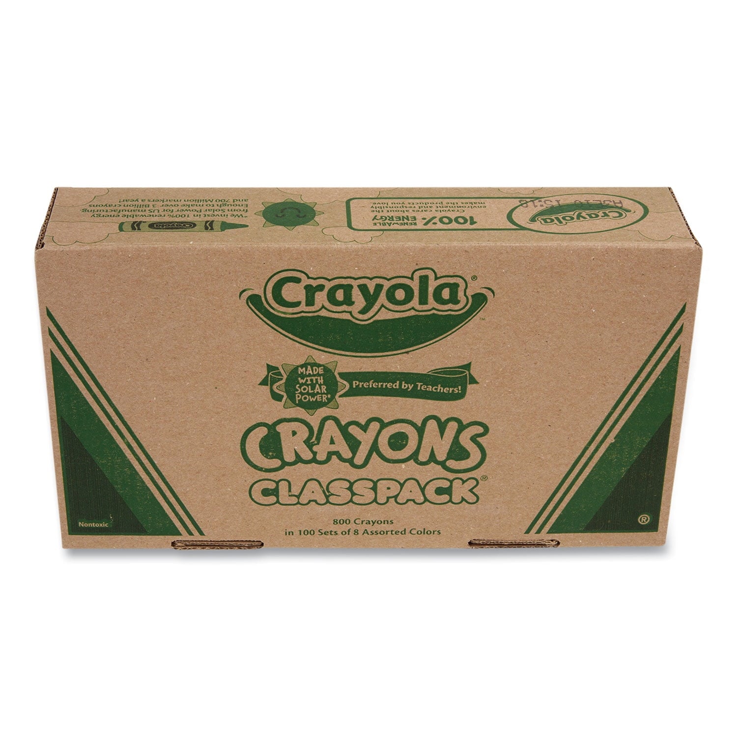 Classpack Regular Crayons, 8 Colors, 800/box