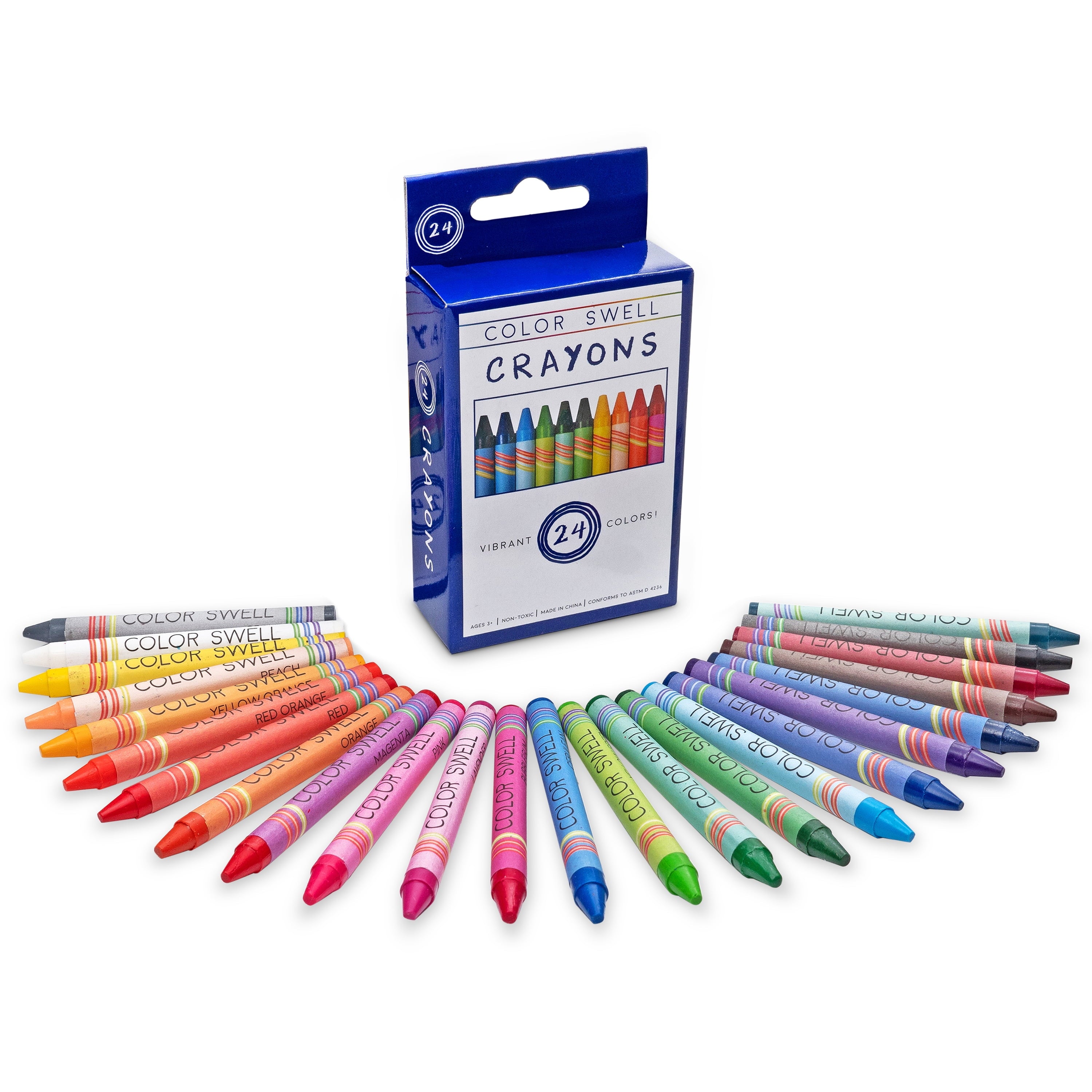 Color Swell Bulk Crayons 20 Packs of 24 Crayons per Pack