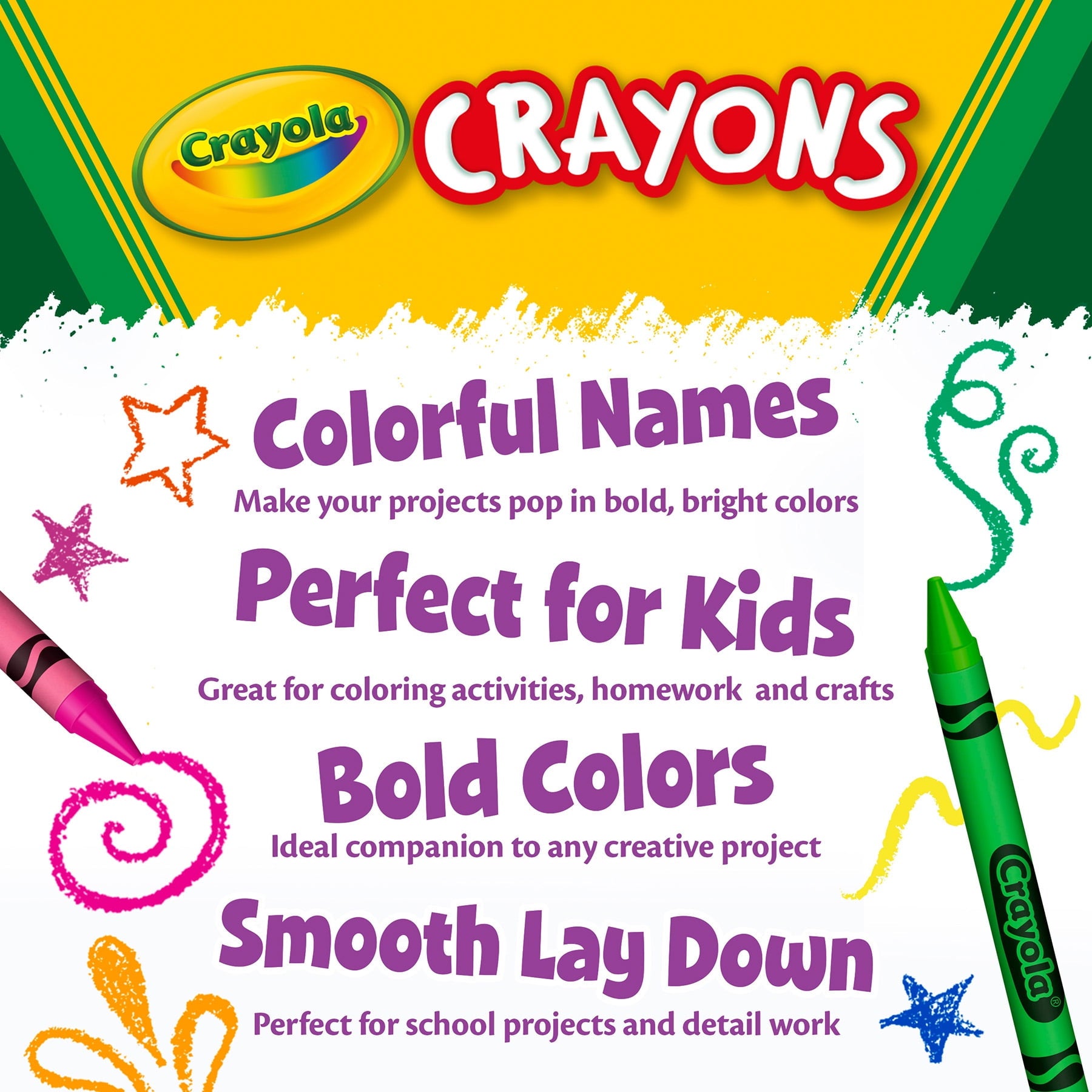 Crayola Large Crayons, Tuck Box, 8 Colors Per Box, 12 Boxes