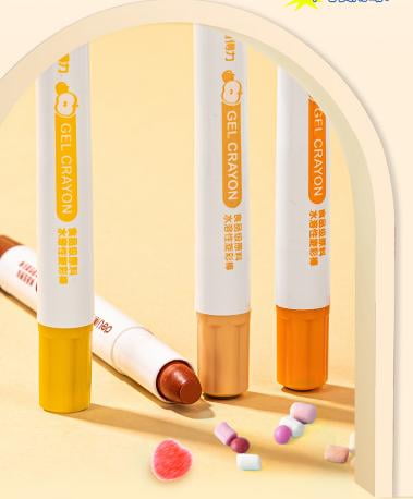 Deli Gel Crayons 12 pcs. for Beginners and Artists Swivel Refills