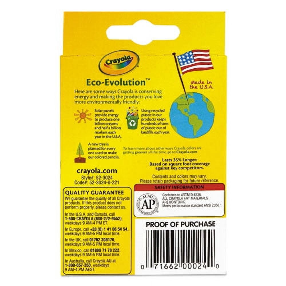 Classic Color Crayons, Peggable Retail Pack, 24 Colors/pack | Bundle of 5