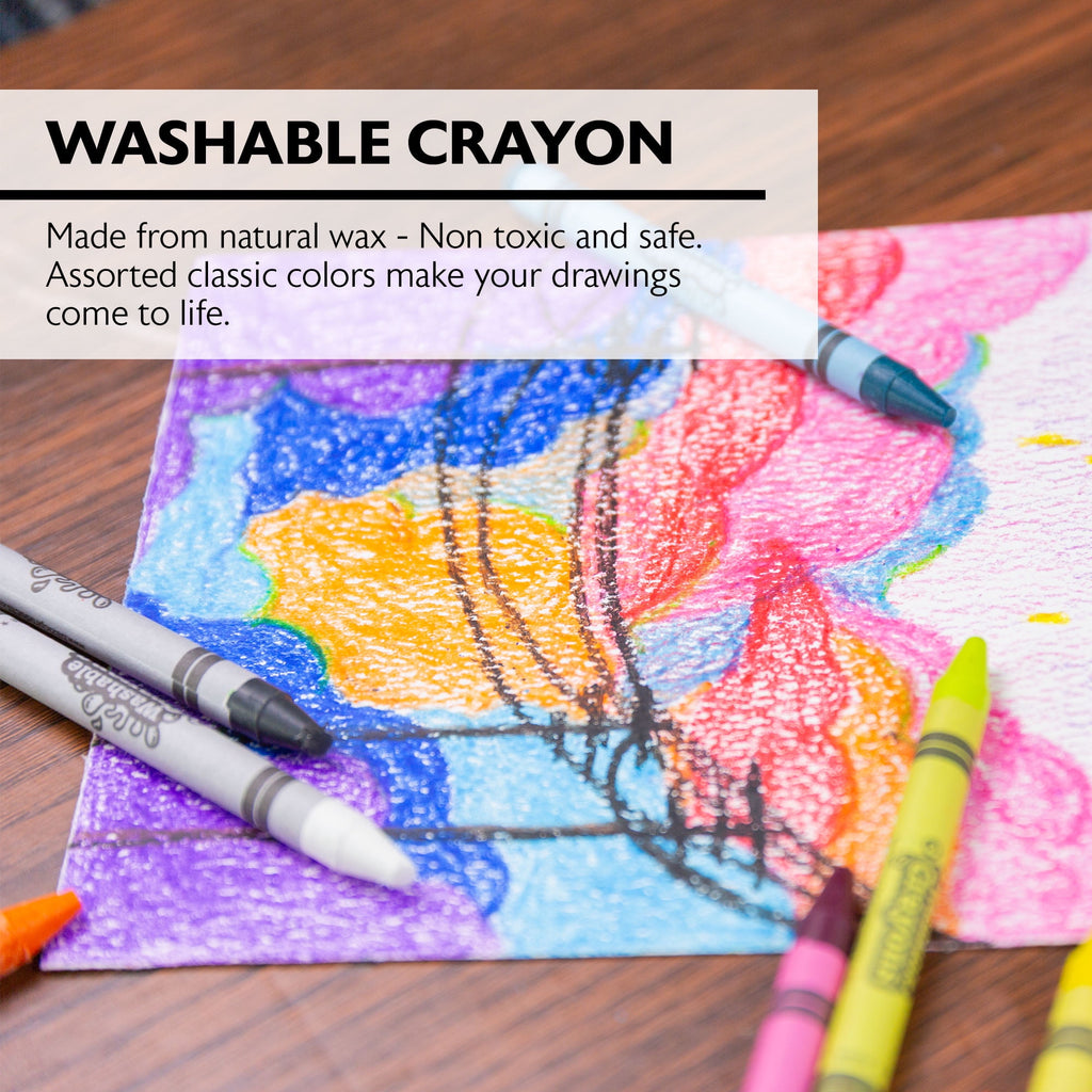 BAZIC 24 Color Washable Premium Crayons [2530]