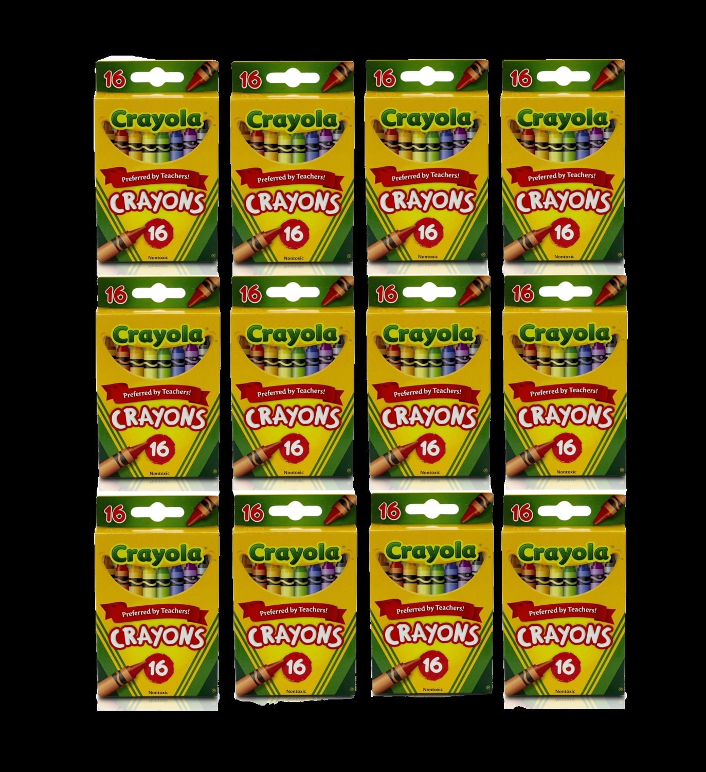 Crayola Crayons 16 Per Box (Pack of 12) 192 Crayons in Total