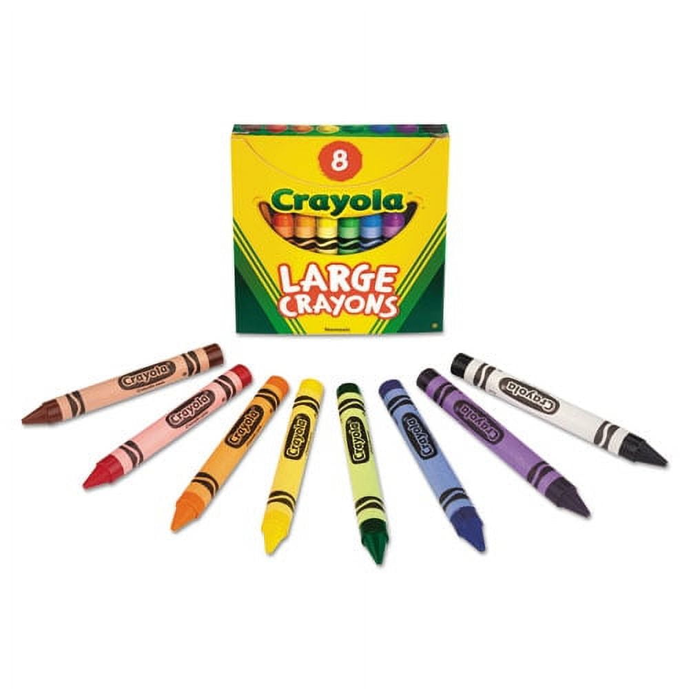 Large Crayons, Tuck Box, 8 Colors/box | Bundle of 5