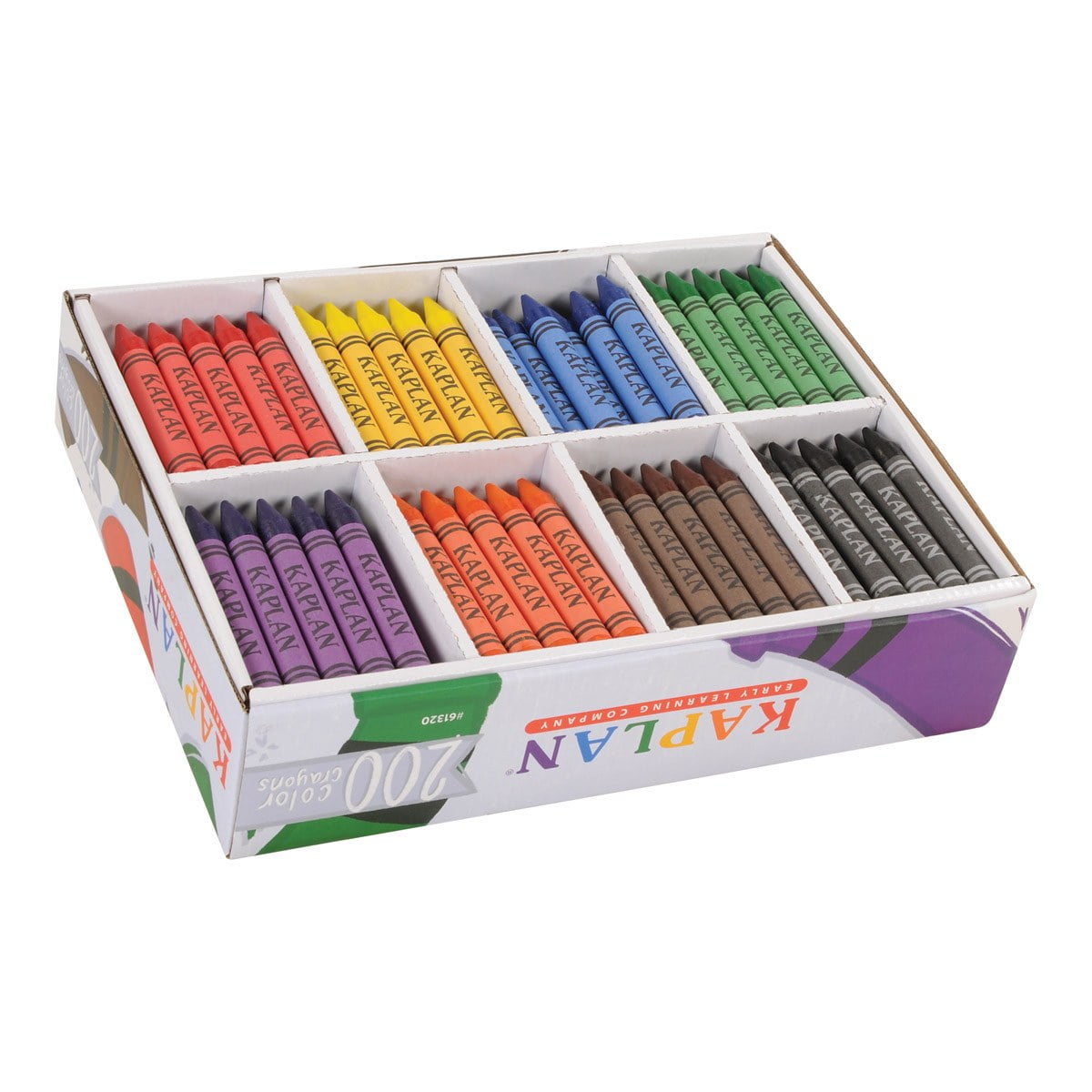 Kaplan Early Learning Company Jumbo Size Crayons Class Pack - 200 Total, 8 Colors