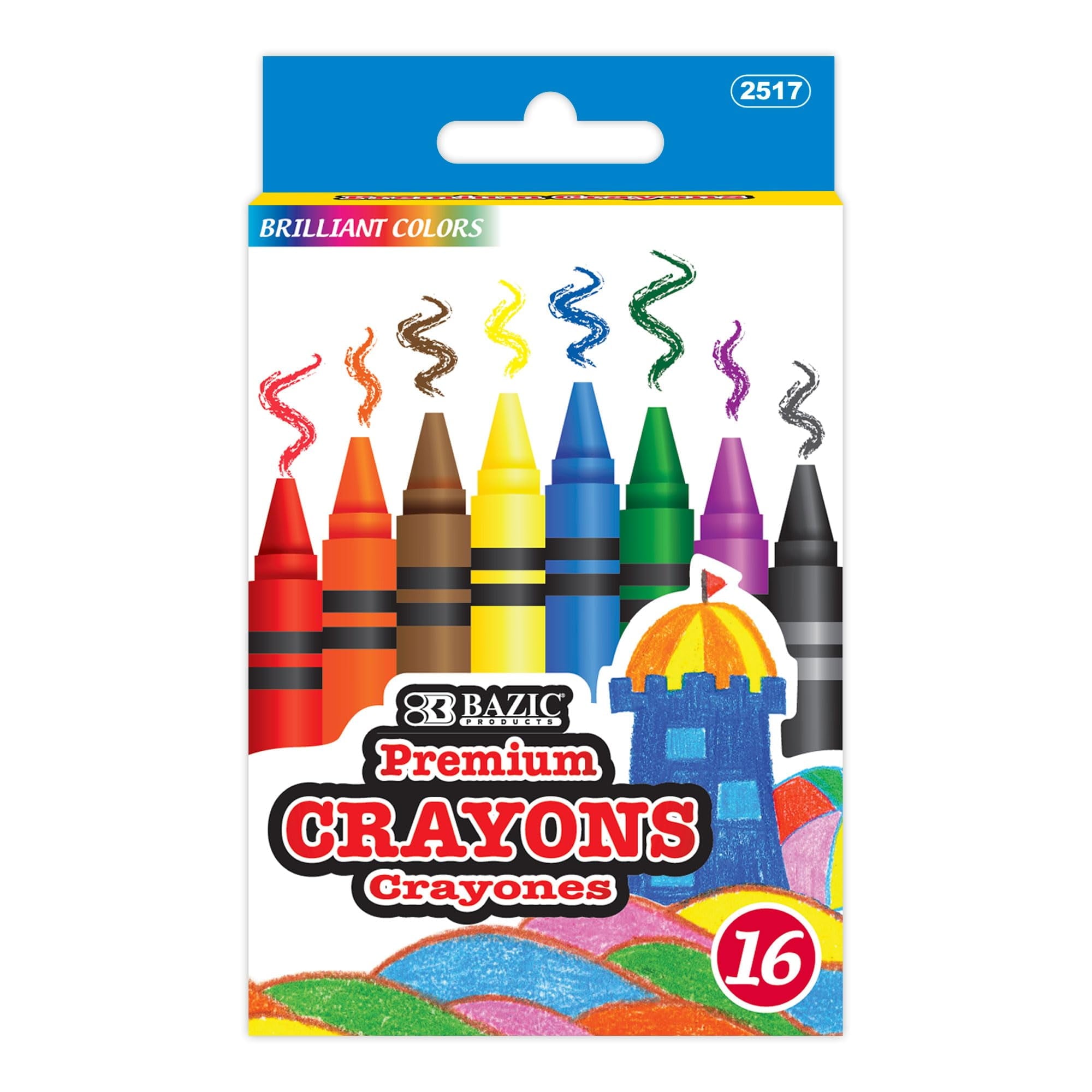 BAZIC Crayons 16-Count, Non Toxic Drawing Crayon (16/Pack), 1-Pack