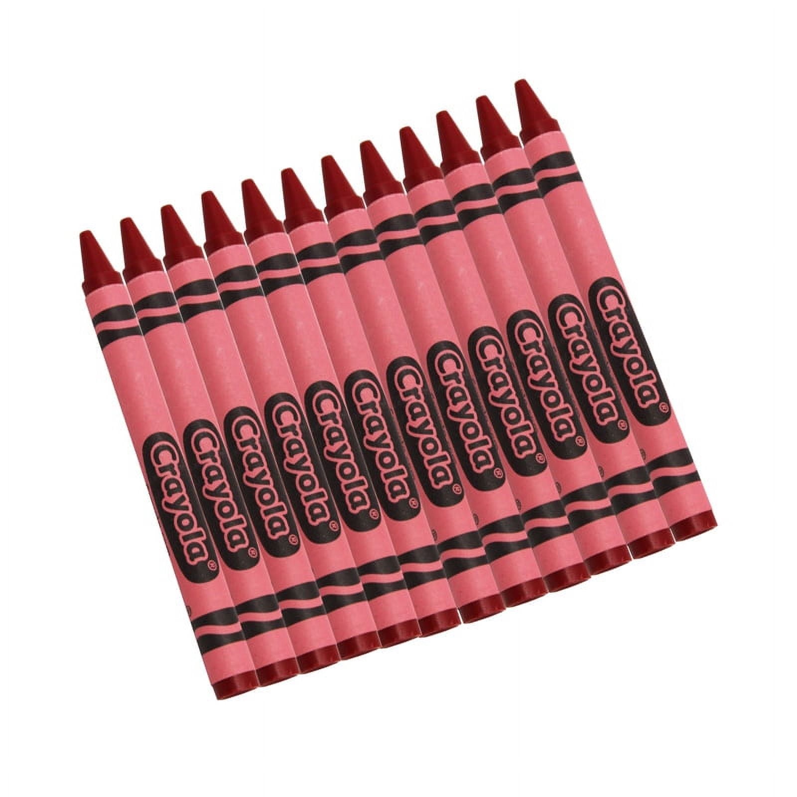 Bulk Crayons, Red, Regular Size, 12 Count | Bundle of 10 Boxes