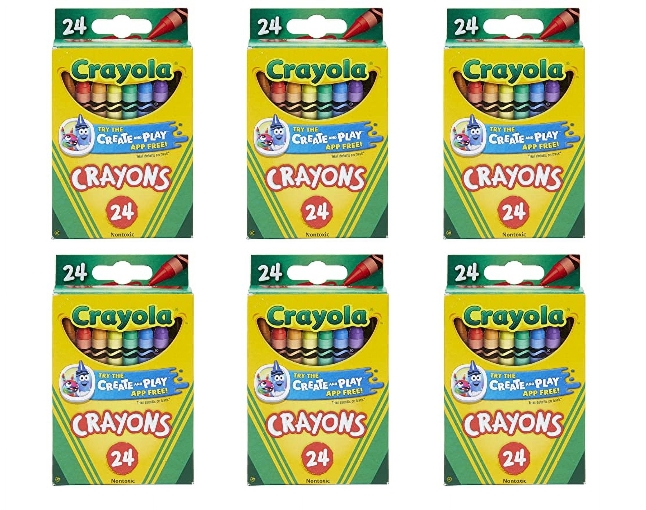 Crayola 24 Count Crayons 6 Pack Bundle Totaling 144 Crayons