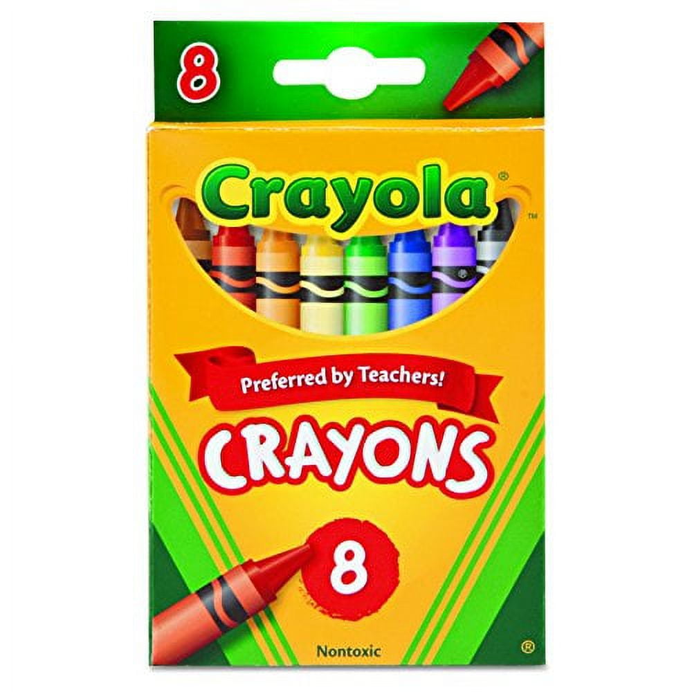 Crayola 523008 Classic Color Crayons, Peggable Retail Pack, Peggable Retail Pack, 8 Colors (Pack of 32)