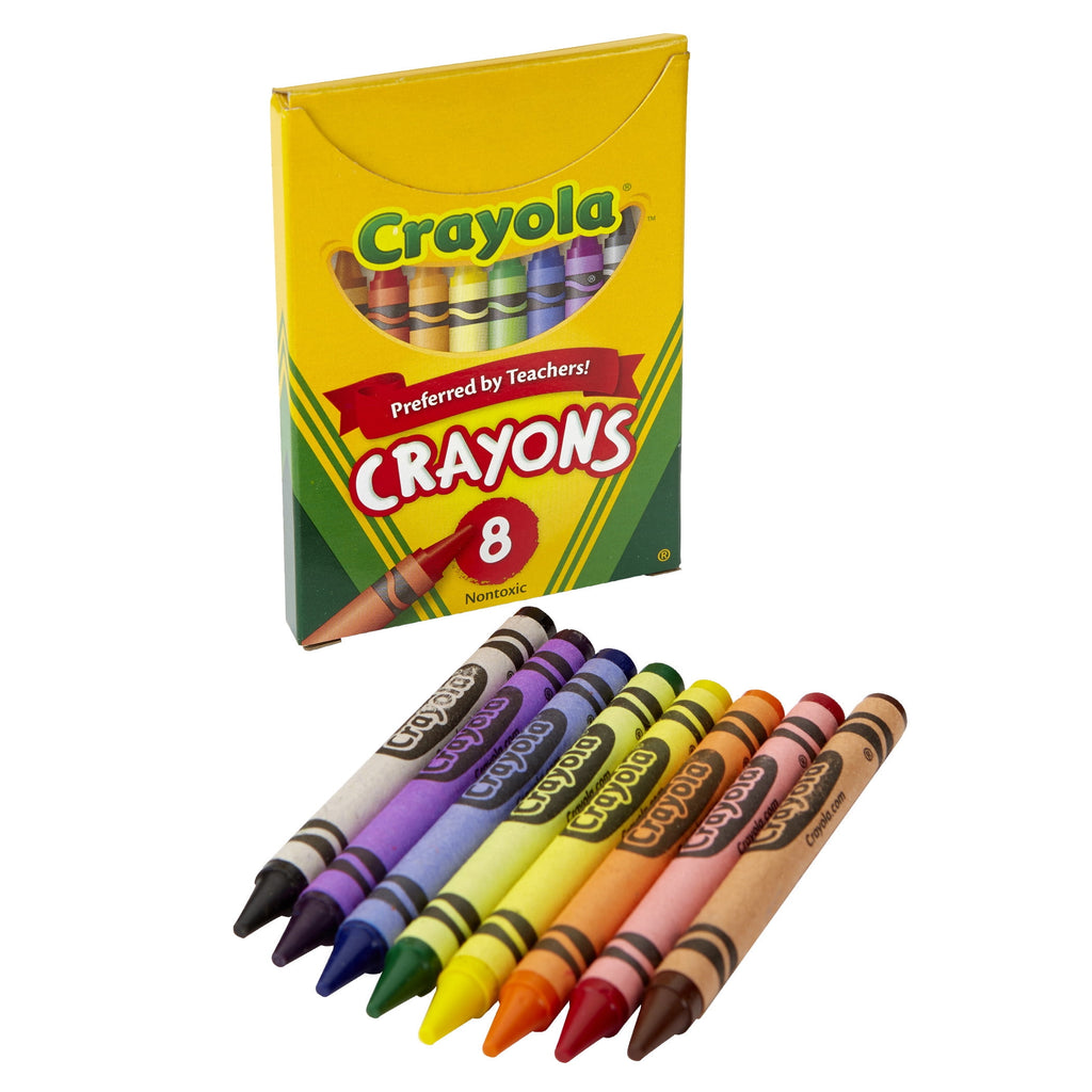 Crayola Large Crayons, Tuck Box, 8 Per Box, 12 Boxes