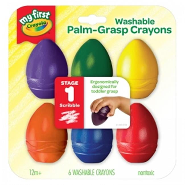 Crayola  Washable Palmgrasp Crayons - Pack of 6
