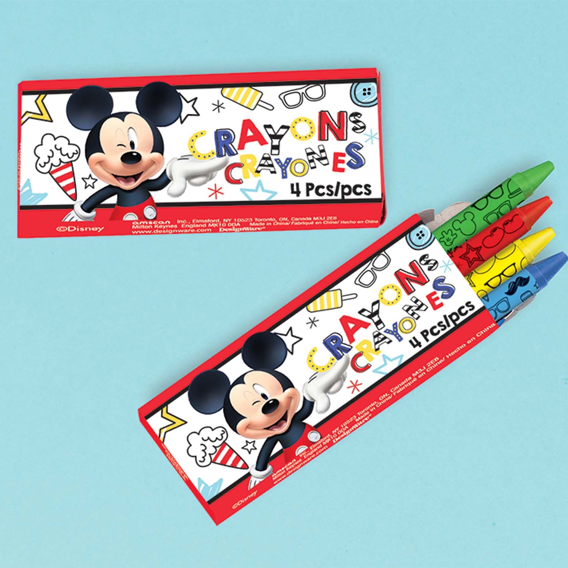 Mickey Mouse Party Supplies On The Go  Crayons (12)