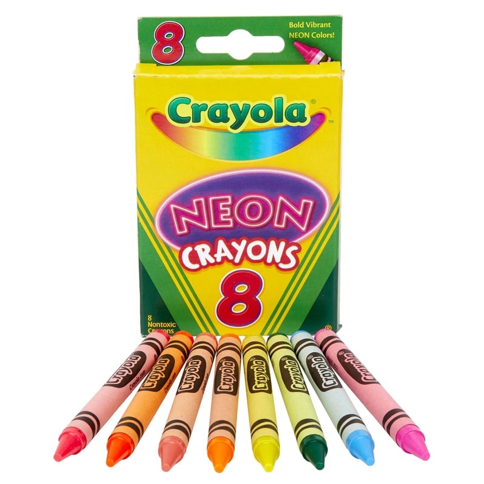 Neon Crayons, Pack of 8 | Bundle of 10 Packs
