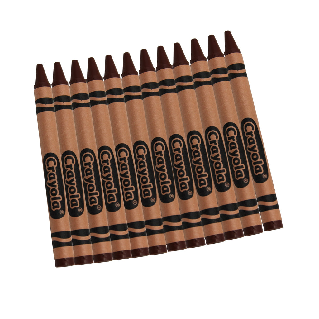 Crayola Bulk Crayons, Brown, Regular Size, 12 Per Box, 12 Boxes