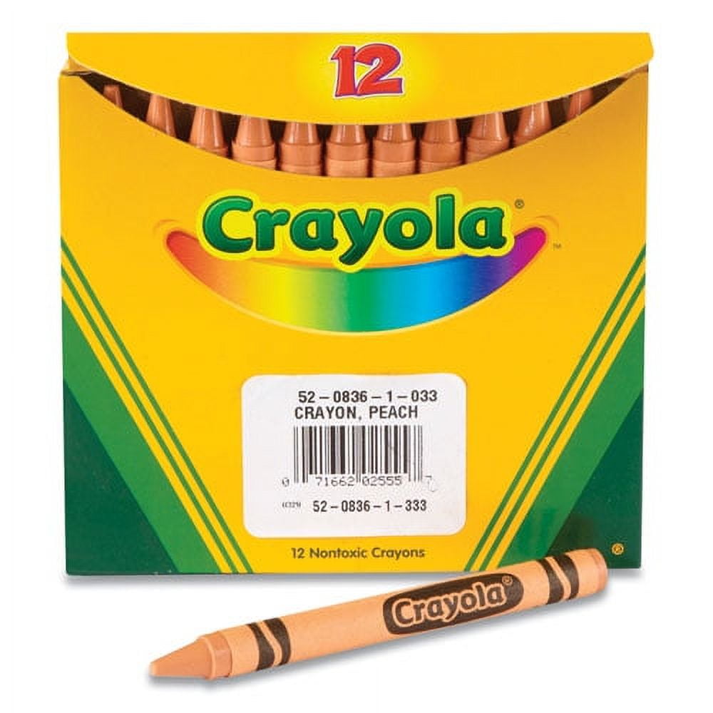 Crayola Peach Bulk Crayons, 12 Count, 1 Pack of 10 Piece
