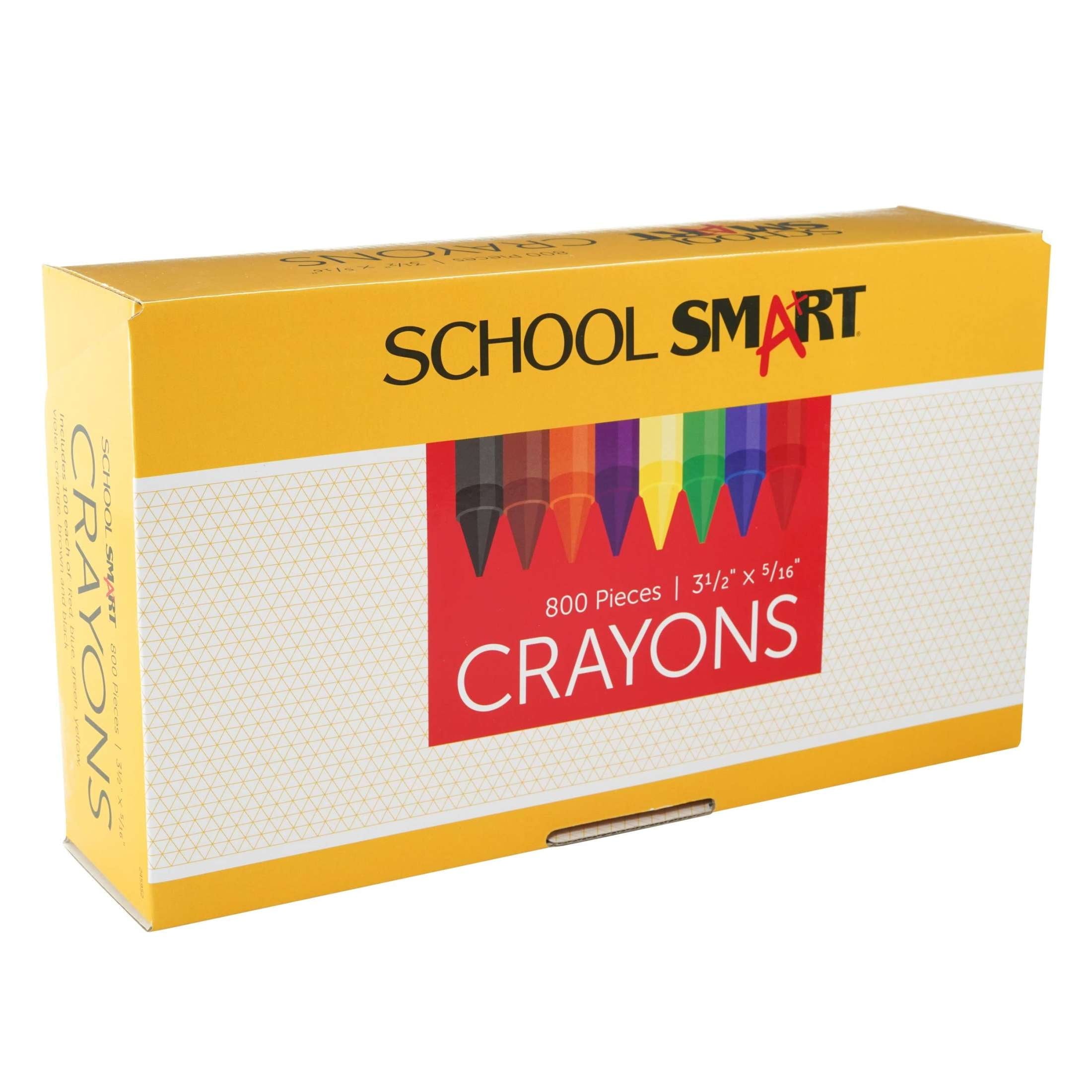 Crayons, Standard Size, Assorted Colors, Pack of 800