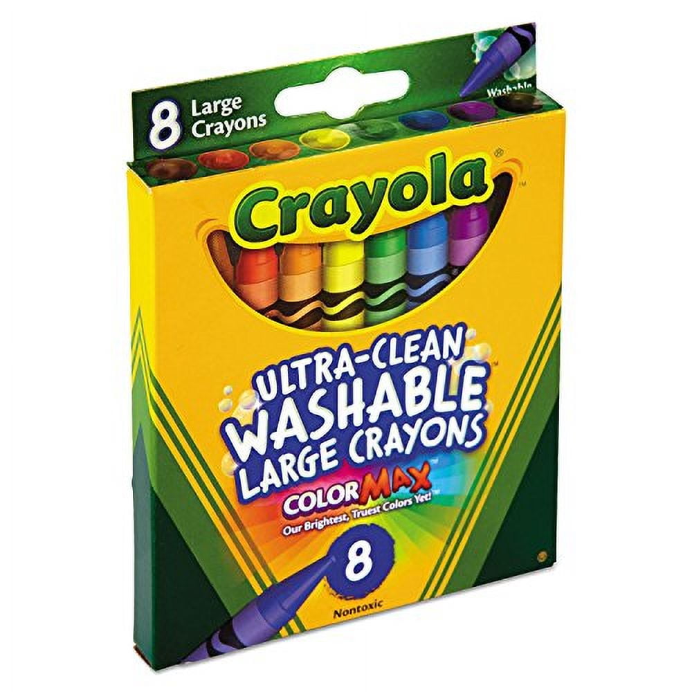 Crayola 523280 Ultra Clean Washable Crayons Large 8 Colors Box