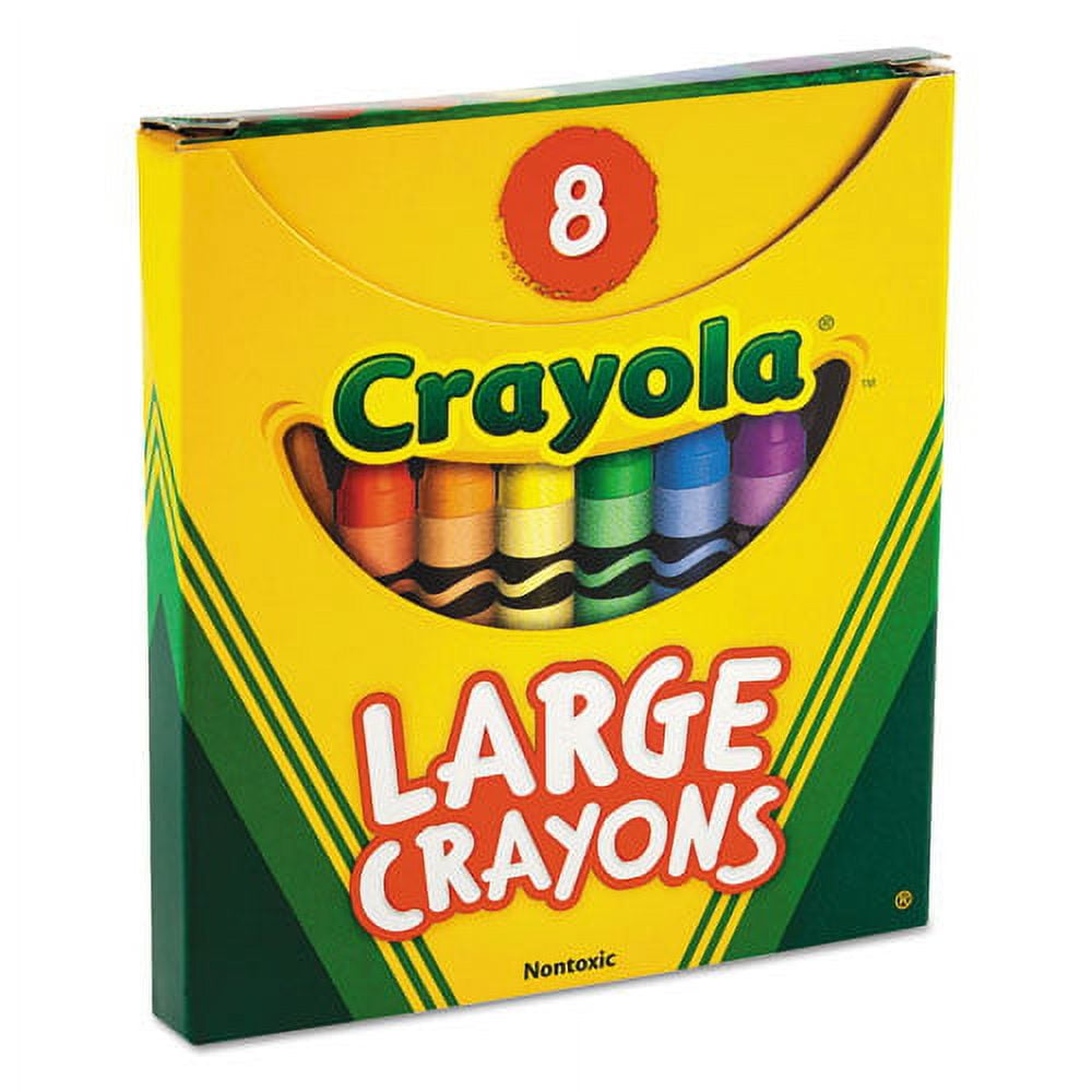Large Crayons, Tuck Box, 8 Colors/box | Bundle of 5