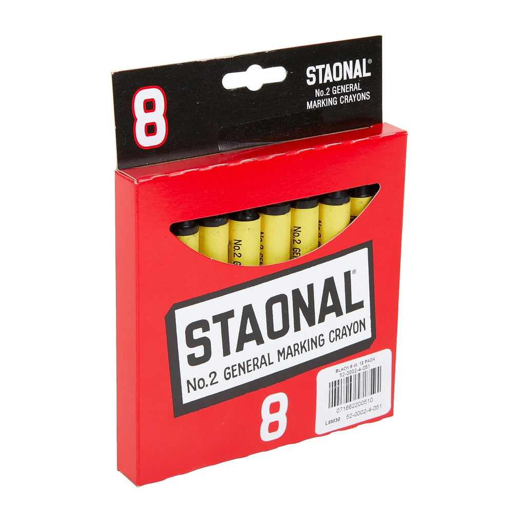 Crayola Staonal Marking Crayons Black 8/Box (52-0002-2-051) 563901