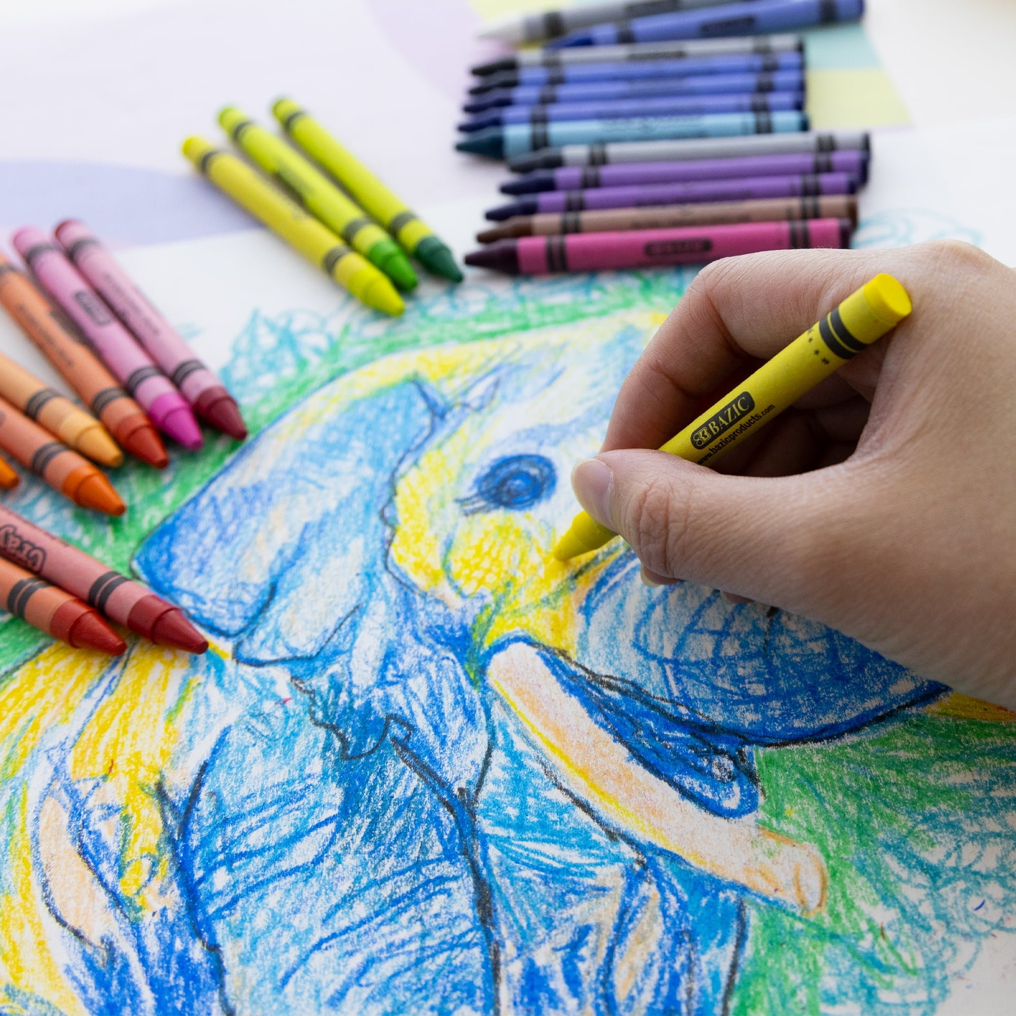 BAZIC Crayons 48-Count, Non Toxic Drawing Crayon (48/Pack), 1-Pack