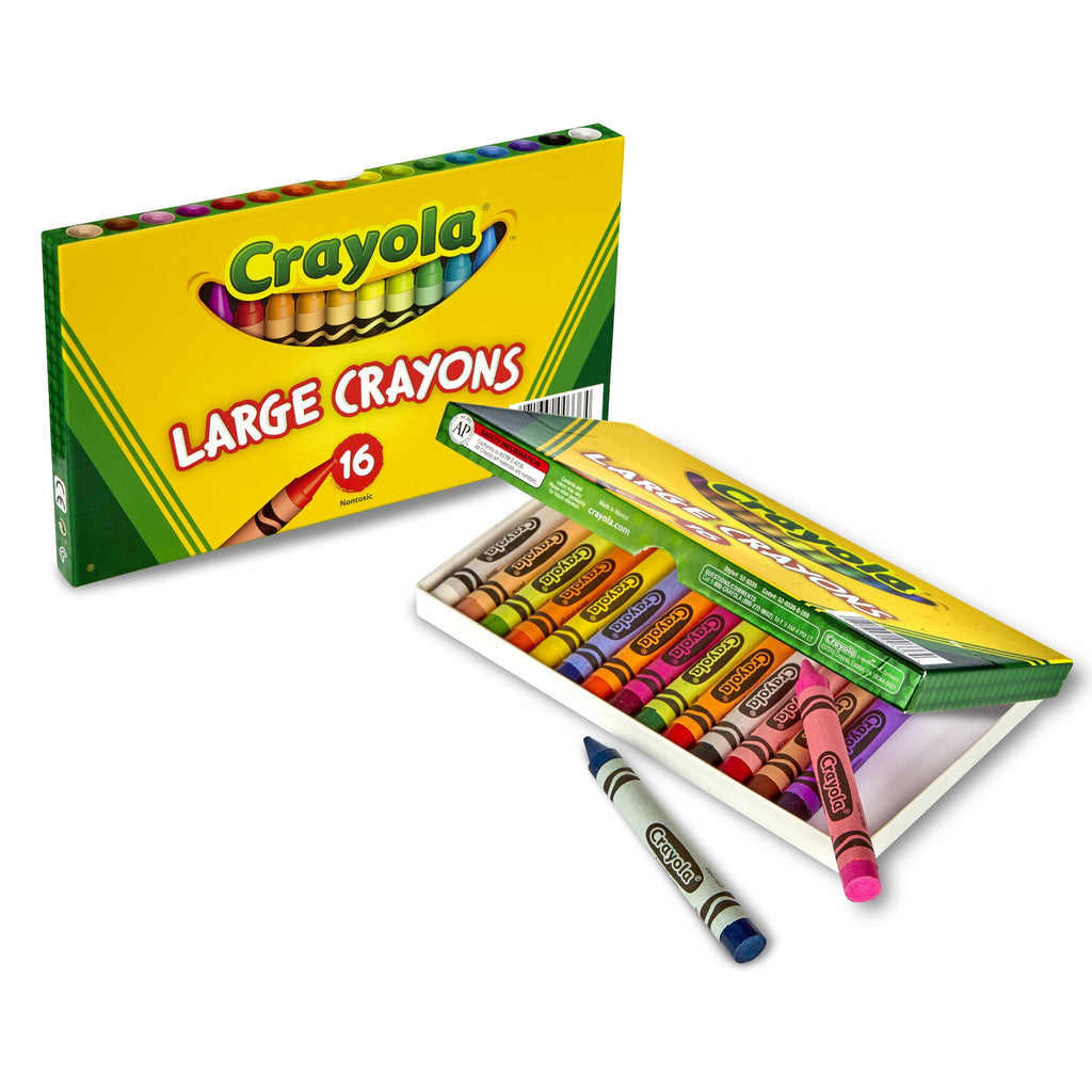 Crayola Large Crayons, Classic Colors, 16 Per Pack, 6 Packs
