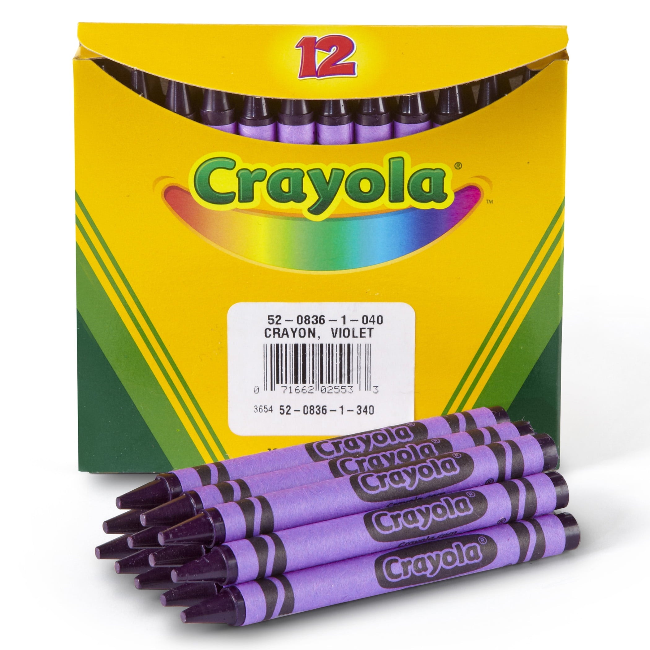 Crayola Bulk Crayons, Violet, Regular Size, 12 per box, Set of 12 boxes