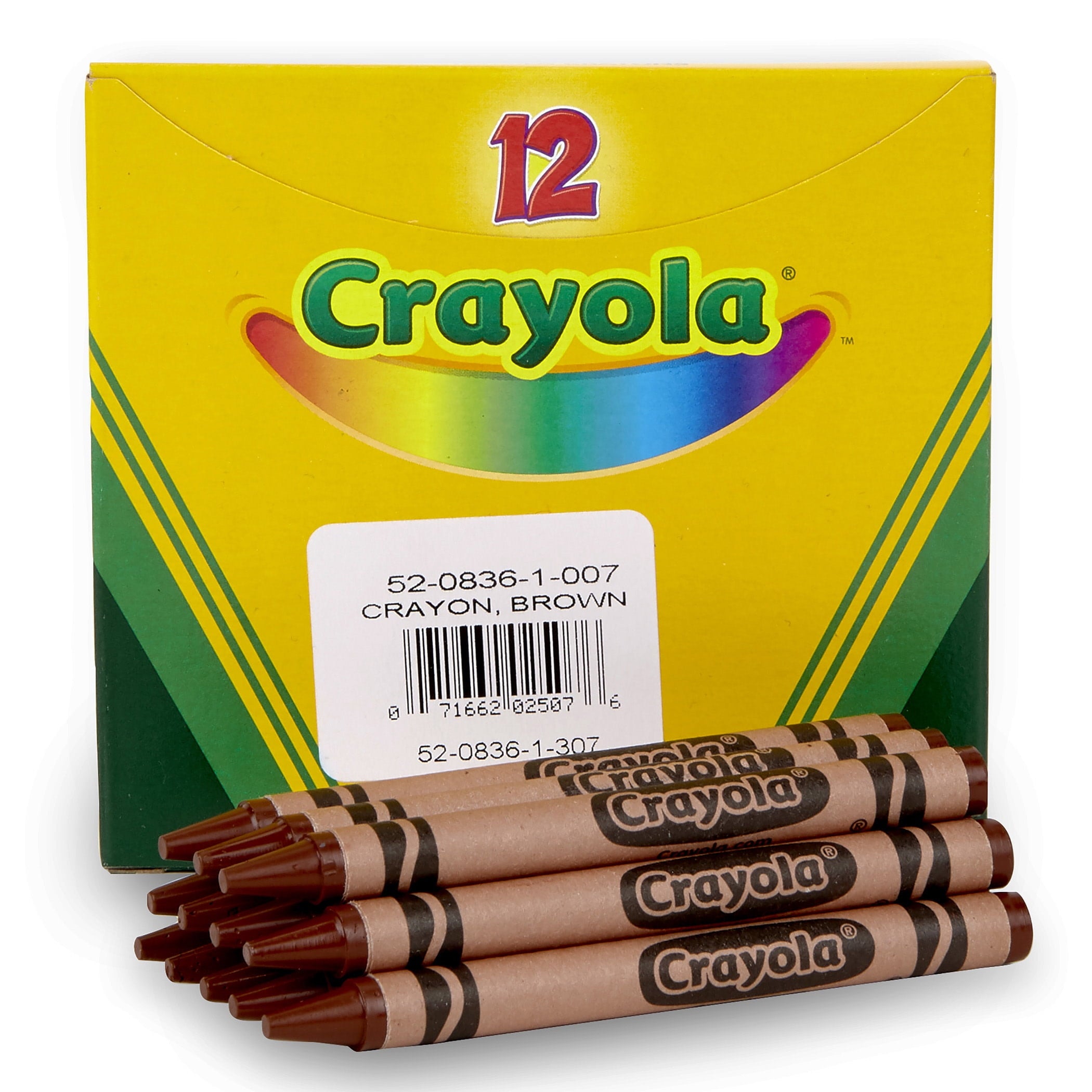 Crayola Bulk Crayons, Brown, Regular Size, 12 Per Box, 12 Boxes