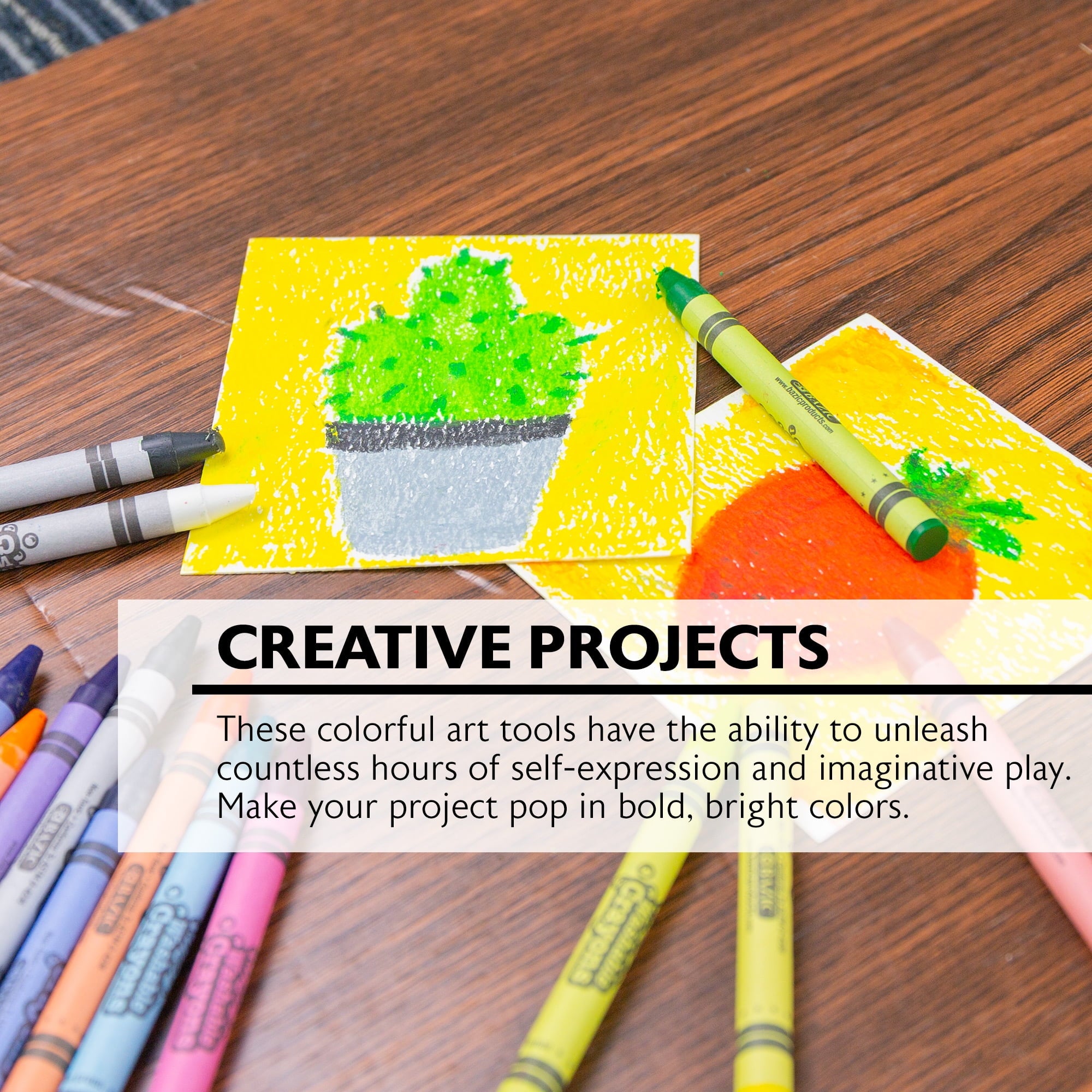 BAZIC 24 Color Washable Premium Crayons [2530]